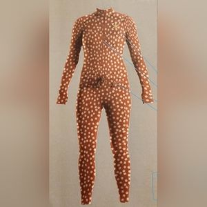 NWT hoodless Airblaster Ninja Suit Womens sz L color - rusty daisy